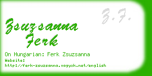 zsuzsanna ferk business card